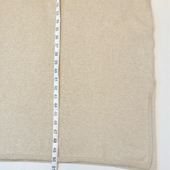 Faherty Jackson Hudson Sweater Midi Dress Oatmeal Heather Beige Size Large NWT - Picture 9 of 12